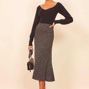 Reformation Bea Skirt Confetti print size 2